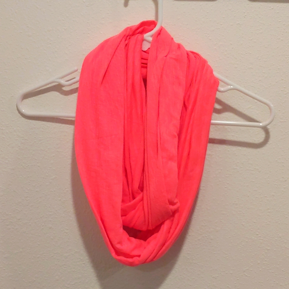 Hot pink infinity scarf, t-shirt material